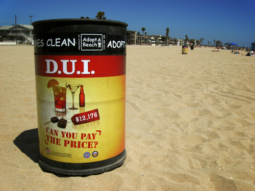 OC DUI Task Force Beach Can at Seal Beach, CA